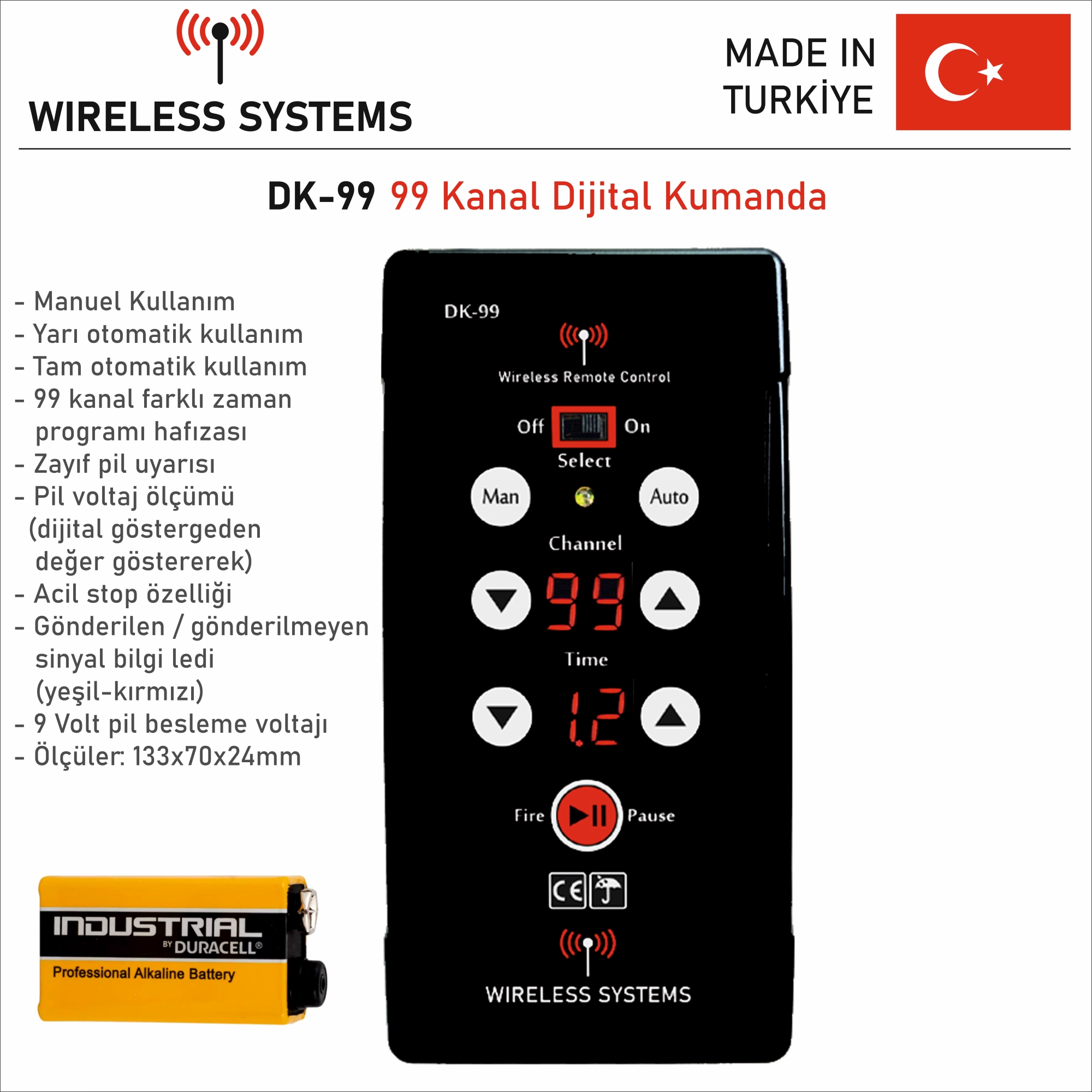 DK-99 99 Kanal Dijital Kumanda
